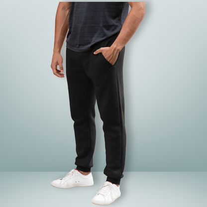 Black Joggers & Navy Blue T-Shirt Combo