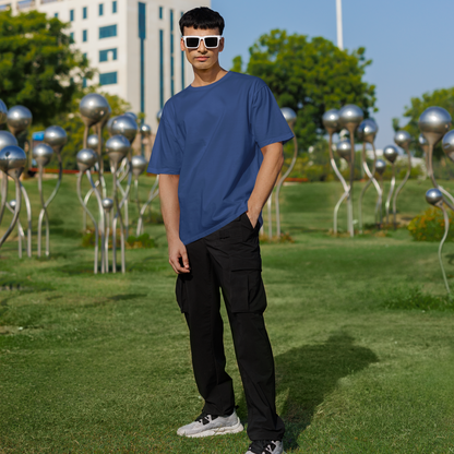 Grey Joggers & Navy Blue T-Shirt Combo